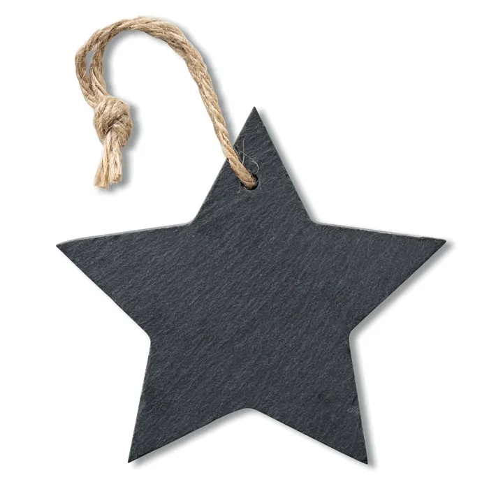 Slatestar – Slate xmas hanger star — Black