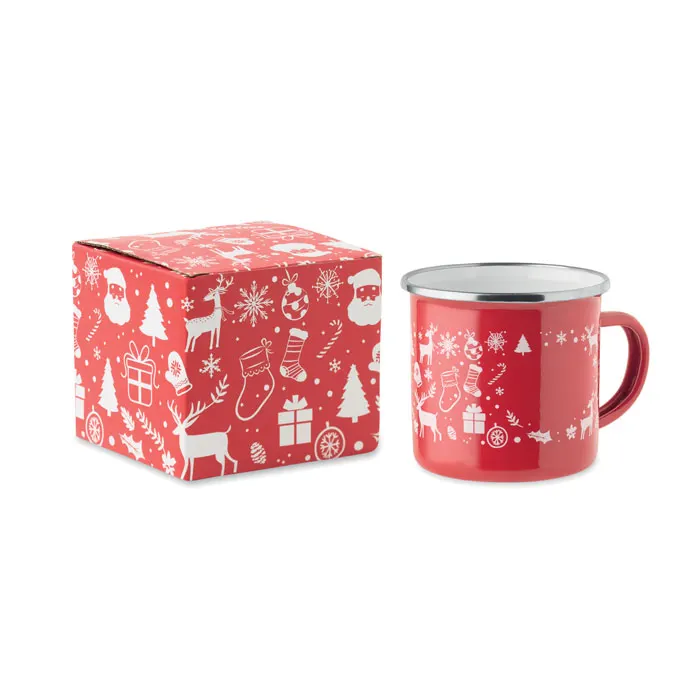 Seasomel – Christmas enamel mug 300ml — Red