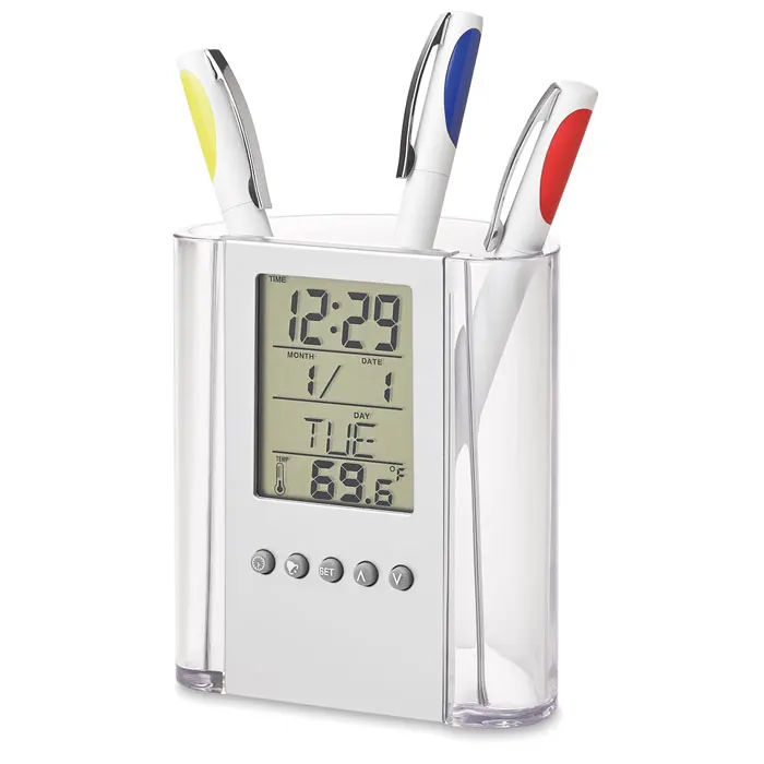 Prodigy – Pen holder with calendar — Transparent