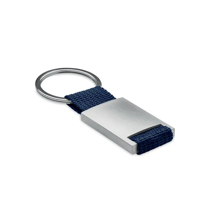 Tech – Metal rectangular key ring — French Navy