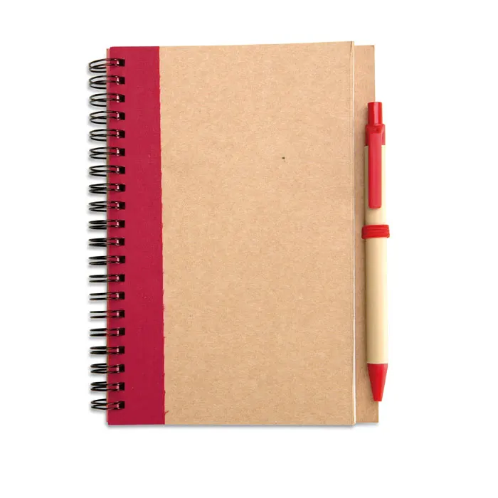 Sonora Plus – B6 recycled notebook with pen — Red