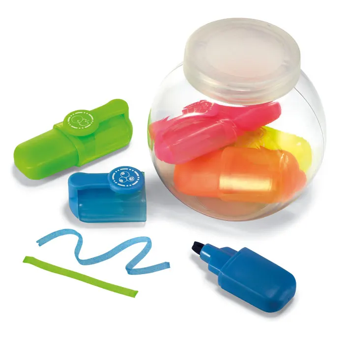 Fun For Five – 5 highlighters in container — Multicolour