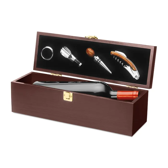 Costieres – Wine set in wine box — Wood