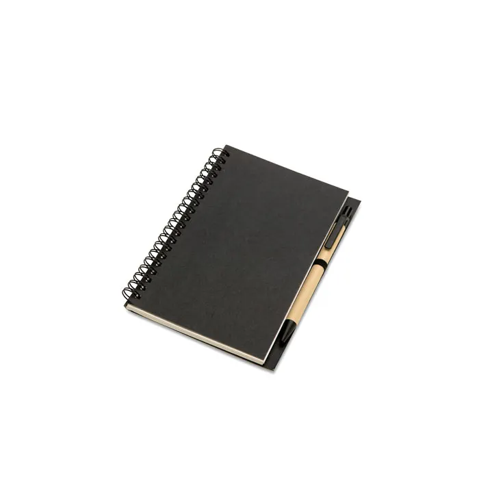 Bloquero – B6 Recycled notebook with pen — Black