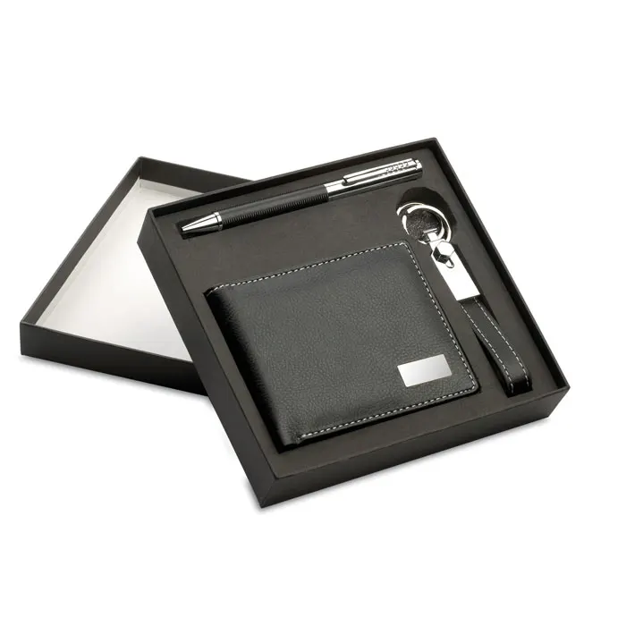 Eleganci – Ball pen key ring and wallet — Black
