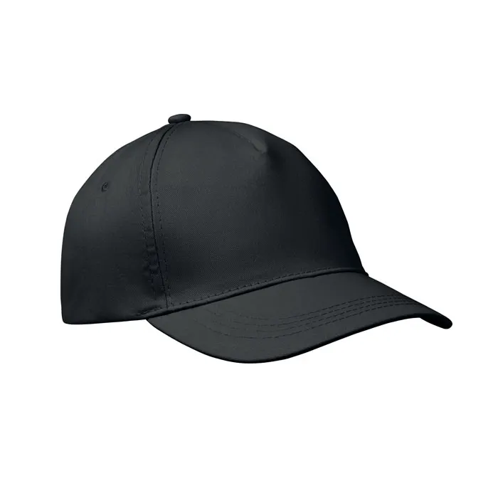 Buzz – 5 Panel baseball cap 160 gr/m — Black
