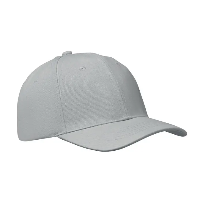 Buffalo – 6 Panel baseball cap 260 gr/m — Grey
