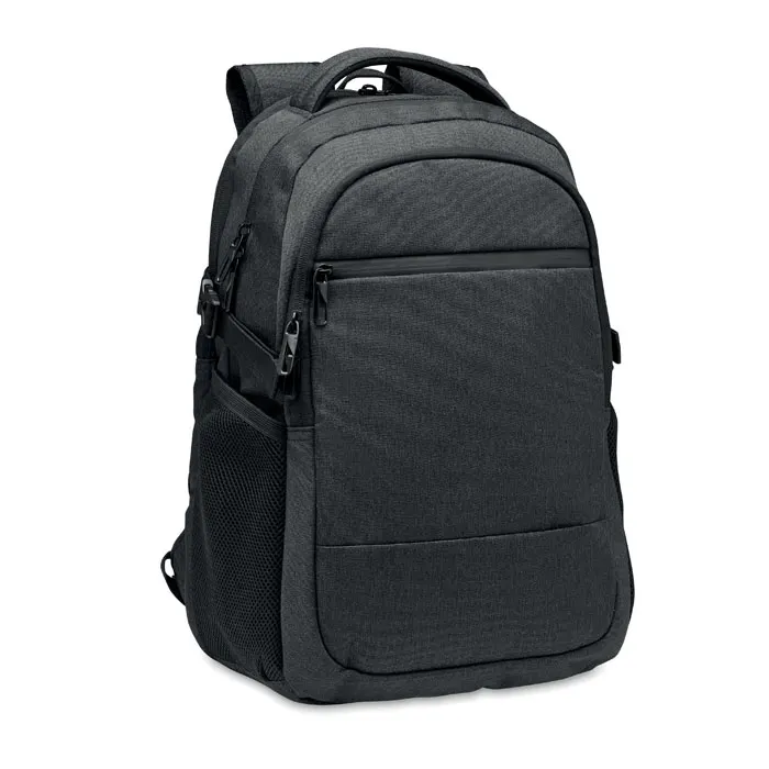 Hana – 600D RPET laptop backpack — Black