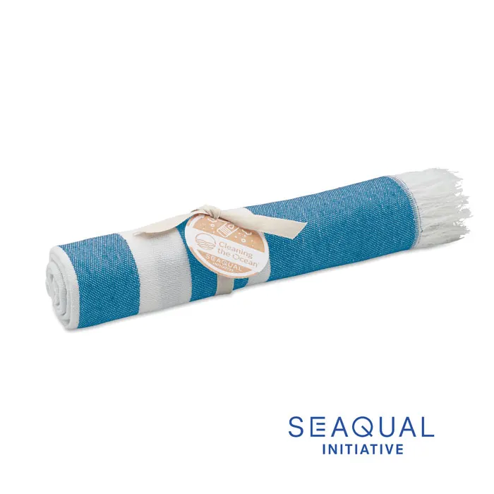 Wave – SEAQUAL® hammam towel 100x170 — Turquoise
