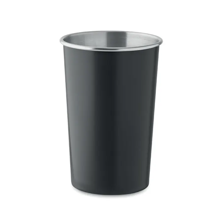 Fjard – Recycled stainless steel cup — Black
