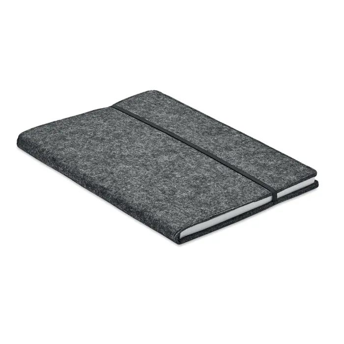 Feltbook – A5 notebook RPET felt — Stone Grey