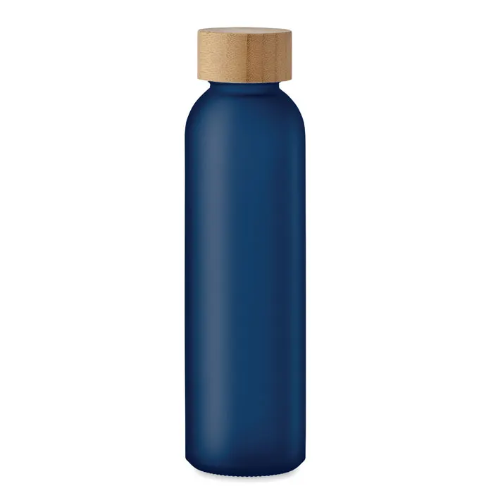 Abe – Frosted glass bottle 500ml — Transparent Blue