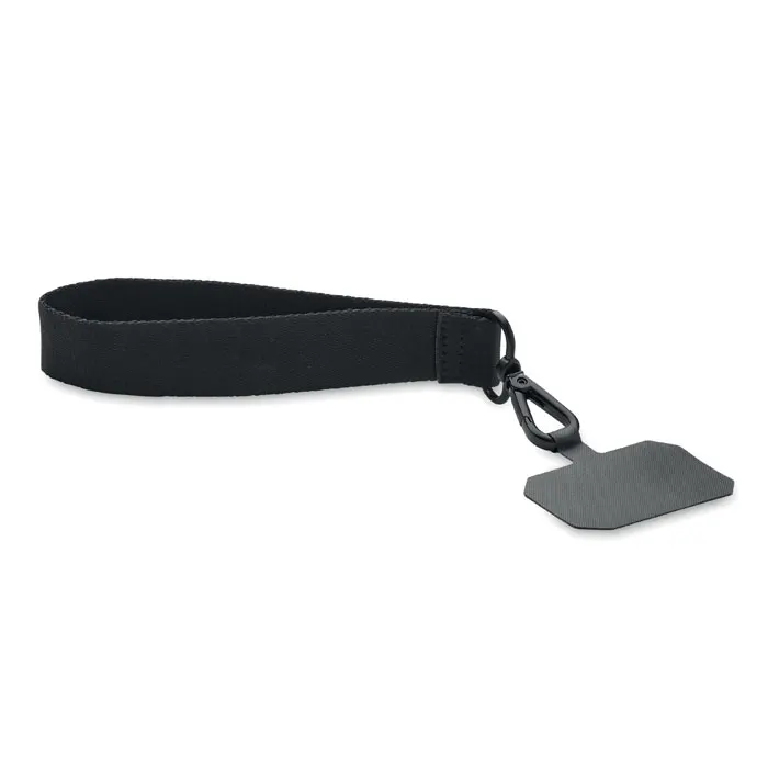 Celeste – Polyester phone wrist strap — Black