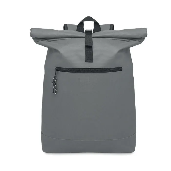 Irea – 600Dpolyester rolltop backpack — Stone Grey