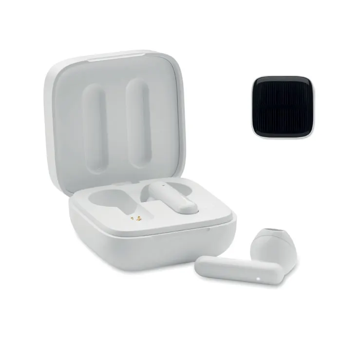 Sonora – TWS earbuds with solar charger — White