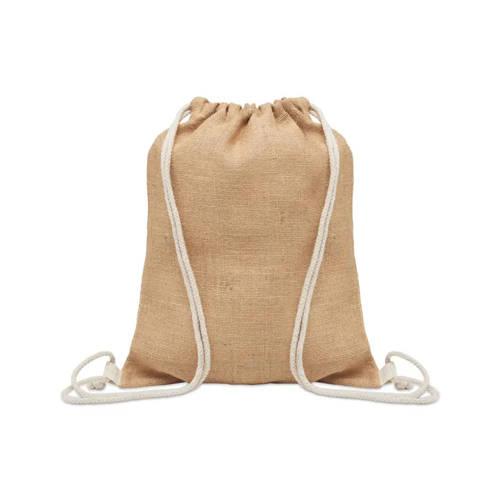 Fukuro – Jute drawstring bag — Beige
