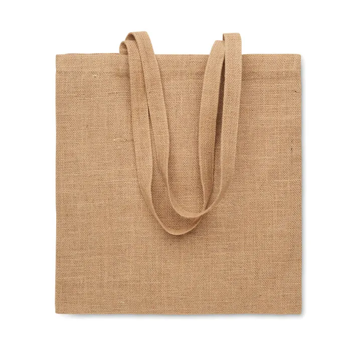Zolang – Jute long handled shopping bag — Beige