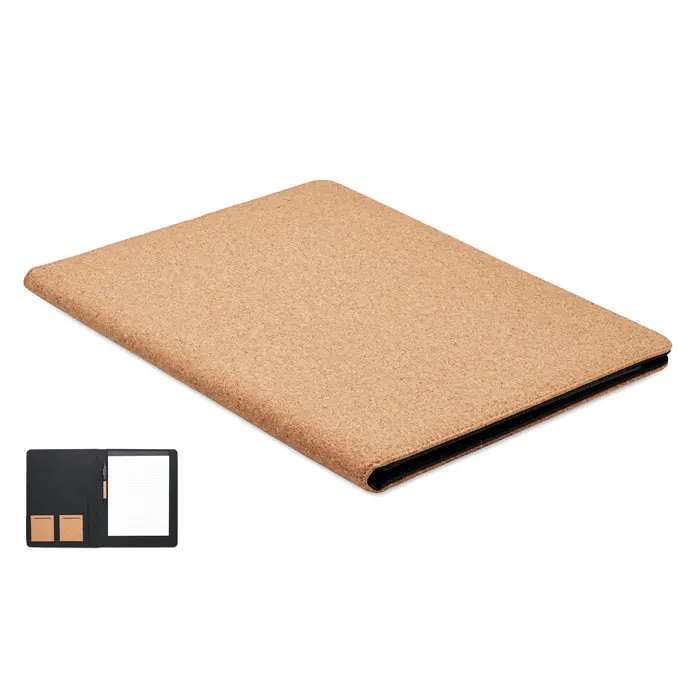 Concork – A4 cork conference folder — Beige