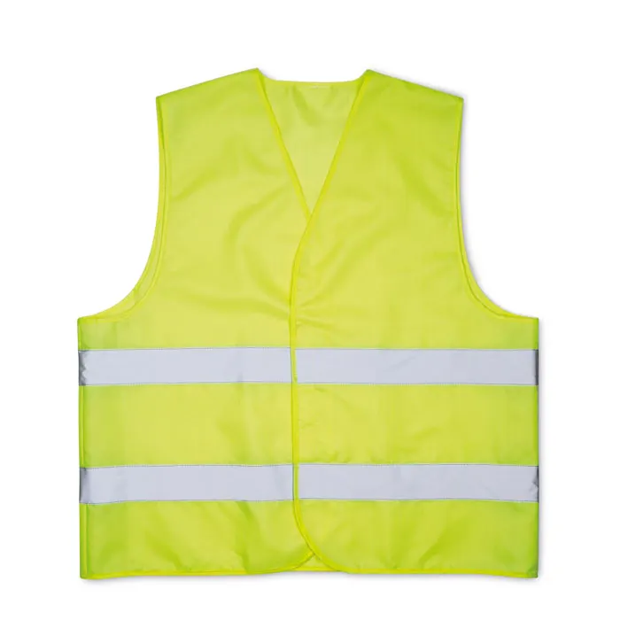 Visicoat – Knitted material waistcoat — Yellow