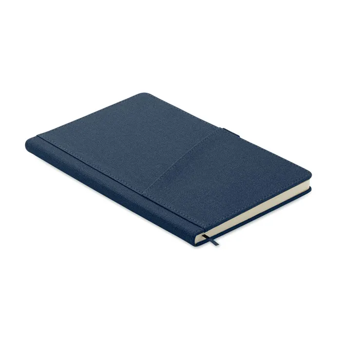Cinco – A5 notebook PU front pocket — Blue