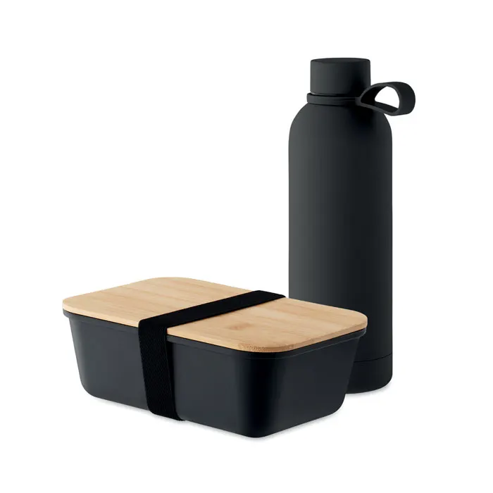 Emerald Set – Lunch box bottle gift set — Black