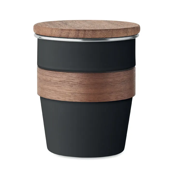 Walnut – Single wall tumbler 350 ml — Black