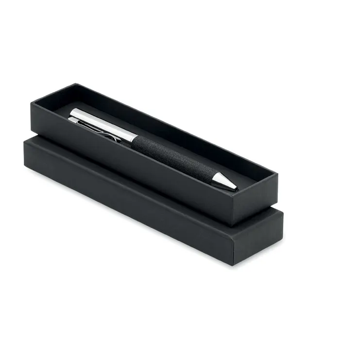 Scribi – Metal twist ball pen in box — Black
