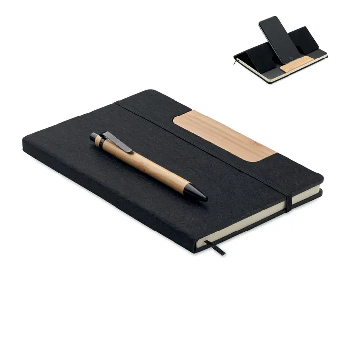Notemix – A5 RPET notebook set — Black