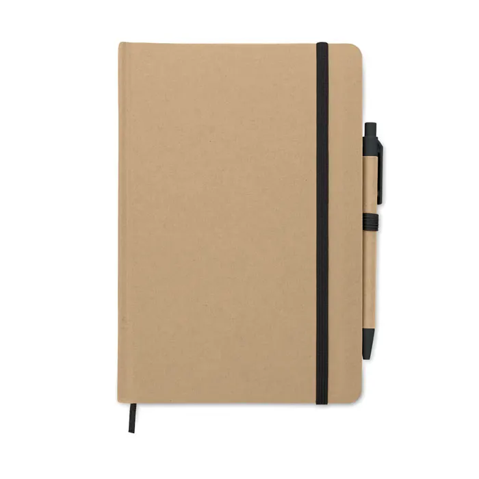 Caratil – A5 notebook in recycled carton — Black