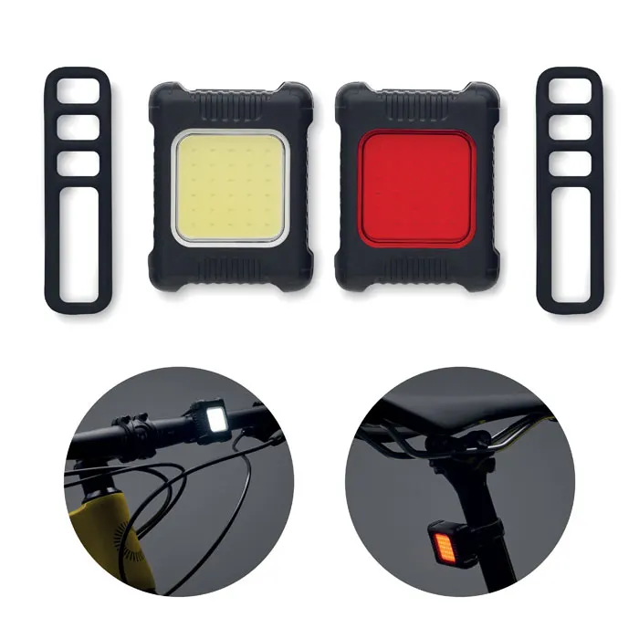 Blight – Rechargeable bike light set — Black