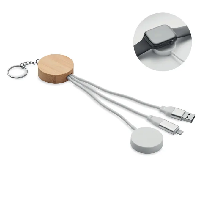 Bule – Key ring with 4 in 1 60W cable — White