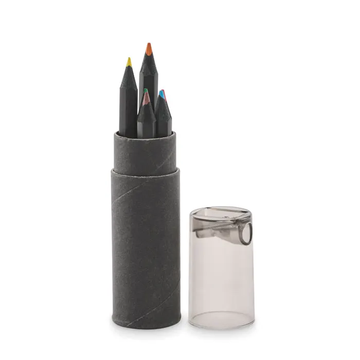 Negro – 6 black colouring pencils — Black