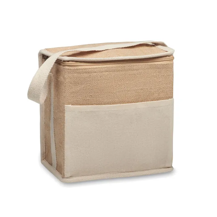 Lona – Jute and canvas cooler bag 3L — Beige