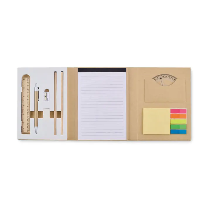 Cenote – Stationary set with notepad — Beige