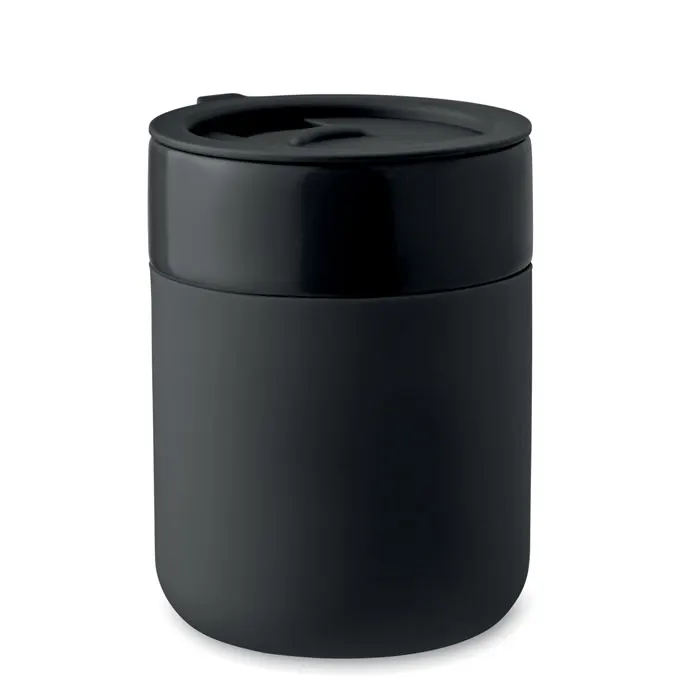 Qeram – Ceramic tumbler 330 ml — Black
