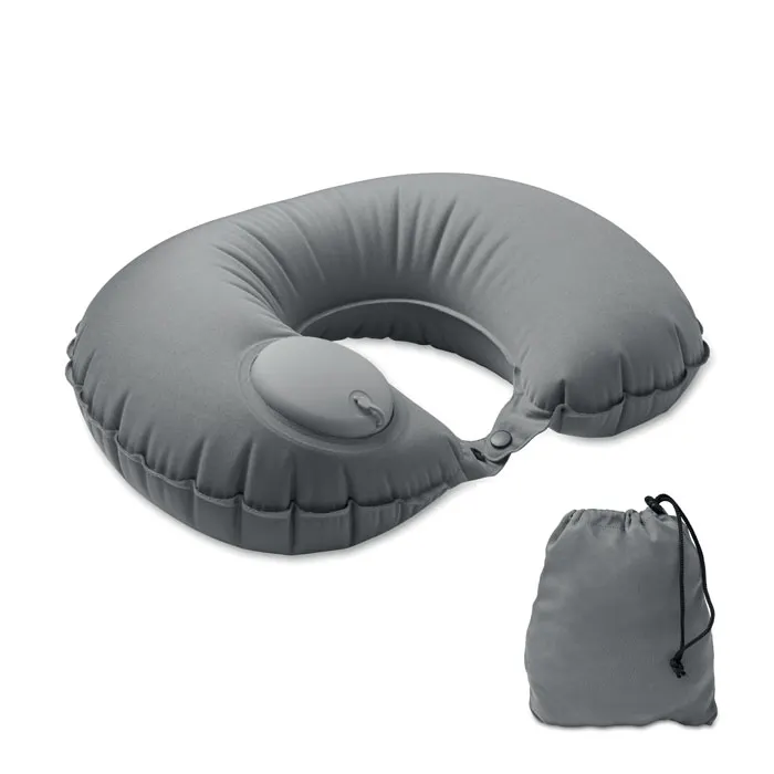 Heddow – Fast inflatable travel pillow — Stone Grey