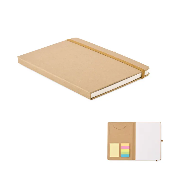 Sticknote – A5 notebook recycled paper set — Beige