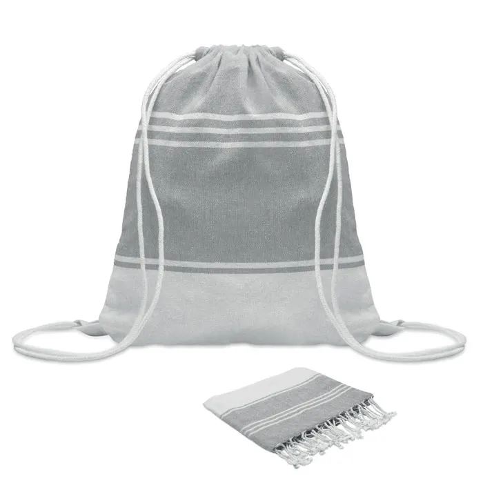 Hammam towel drawstring set — Grey