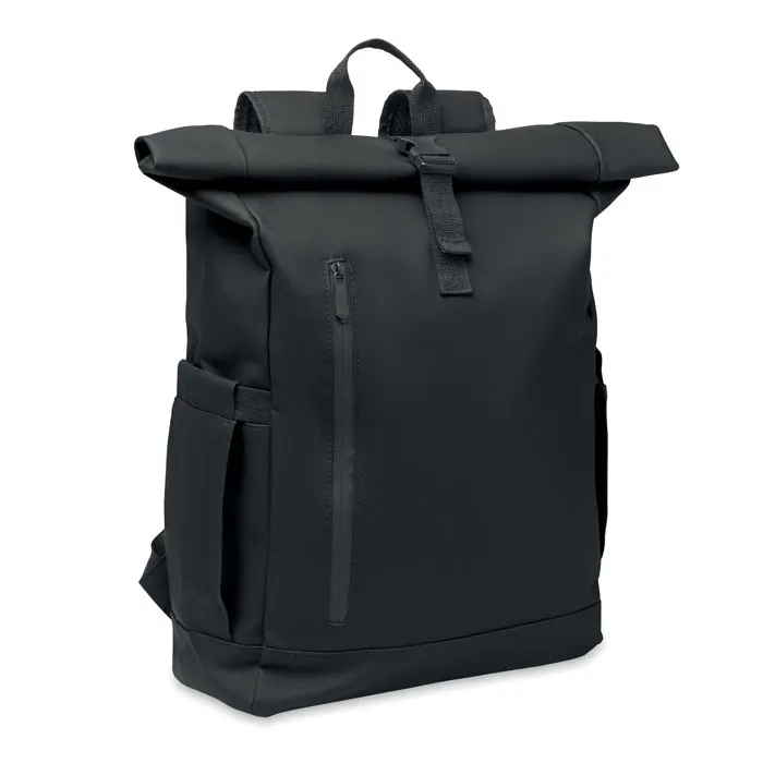 Bangkok Roll – Rolltop laptop rucksack 600D — Black