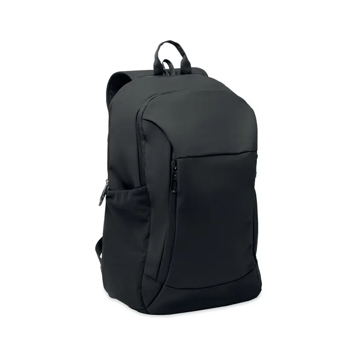 Korovin – 15" soft PU laptop backpack — Black