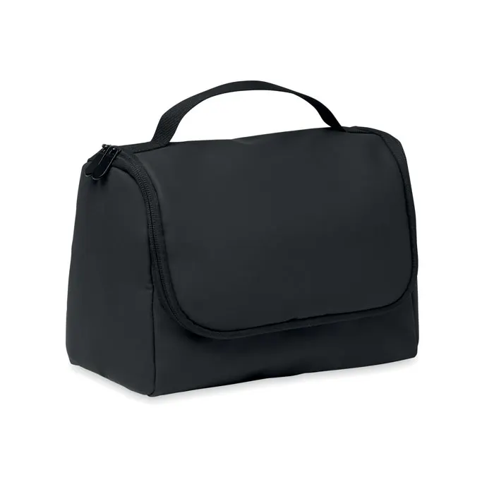 Away – Cosmetic hanging bag in PU — Black