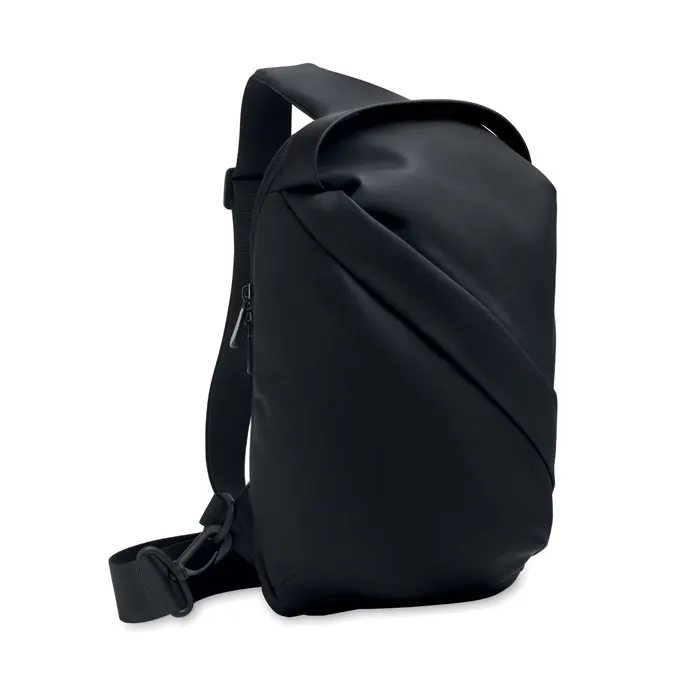 Day – Cross chest bag in soft PU — Black