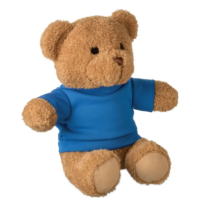 Jackie – Teddy bear with t-shirt 23 cm — Blue