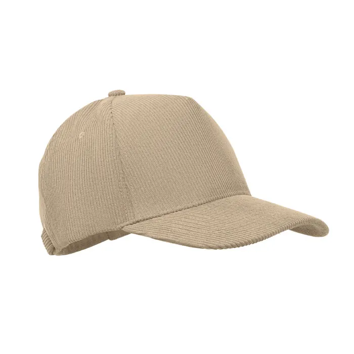 Wale – Corduroy 5 panel baseball cap — Beige
