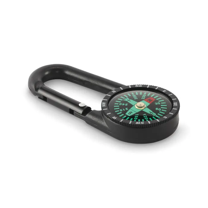 Chaco – Outdoor compass with carabiner — Black