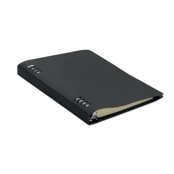 Spirable – A5 refillable PU notebook — Black