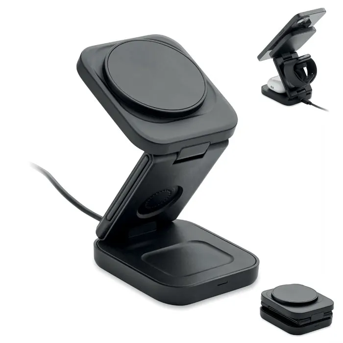 Satelit – 3in1 foldable charging station — Black