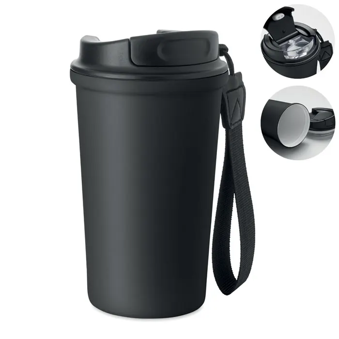 Nakano – Recycled steel tumbler 400ml — Black