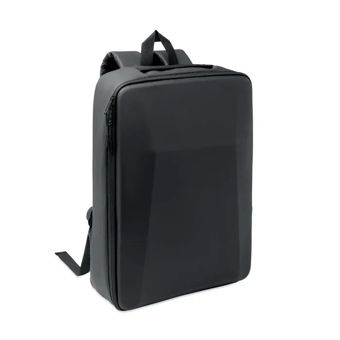 Novix – 15" hard shell RPET backpack — Black