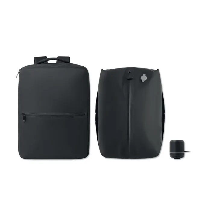 Cityflow – RPET backpack w/vacuum bag 18L — Black